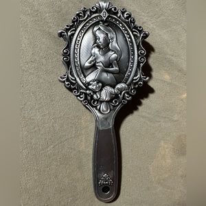 Disney Alice in Wonderland Loungefly brush pewter? silver metal NWOT
